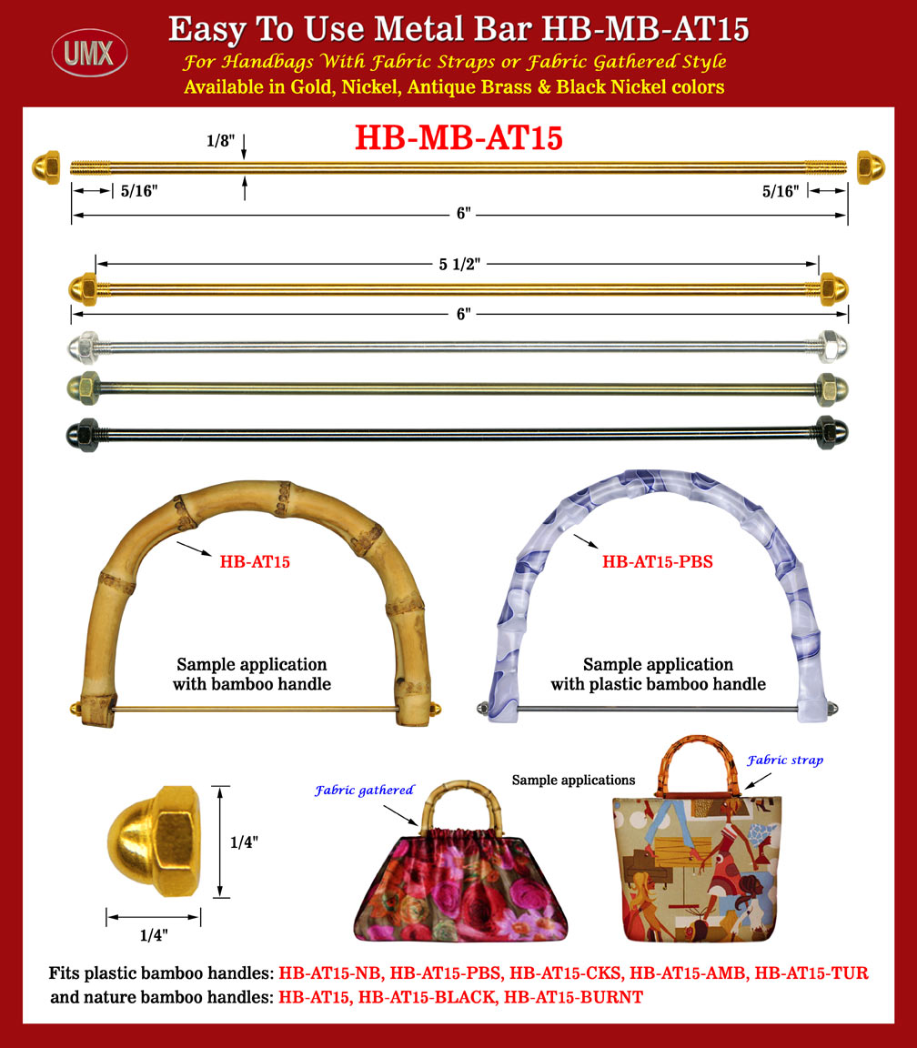 Easy To Install: Metal Bar Purse Handles and Metal Bar Handbag Handles