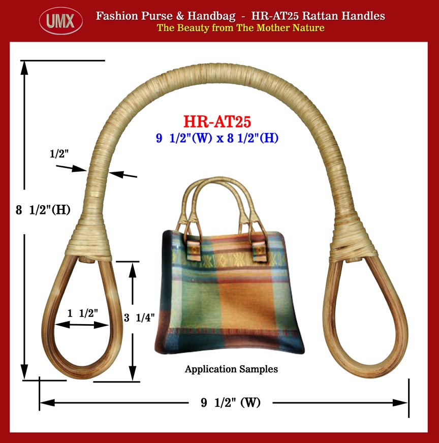 Rattan Handle - The Beauty From Mother Nature - Rattan Purse, Handbag Handles -
HR-AT25