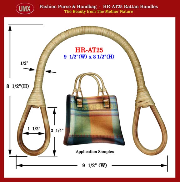 Rattan Handles - The Beauty From Mother Nature - Rattan Purse, Handbag Handle -
HR-AT25