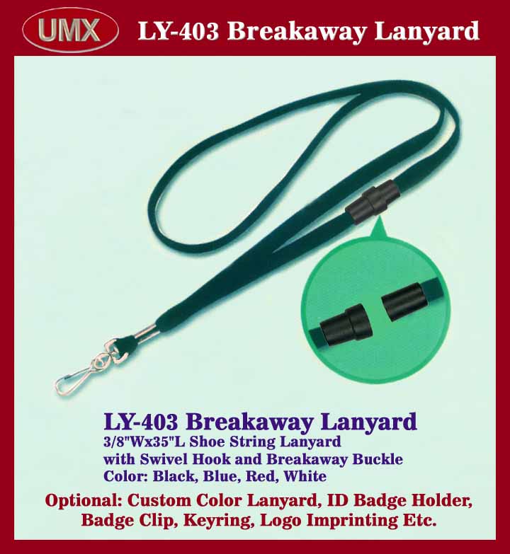 SLY-403 Cheap Breakaway Lanyard, Safety Lanyard for School, Corporation, Trade Show
Badge