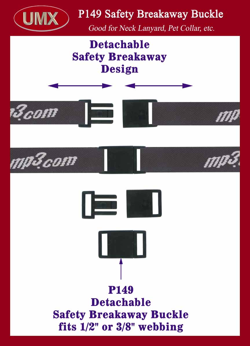 Safety Buckle, Breakaway Buckle, Detachable Buckle: for safety lanyard