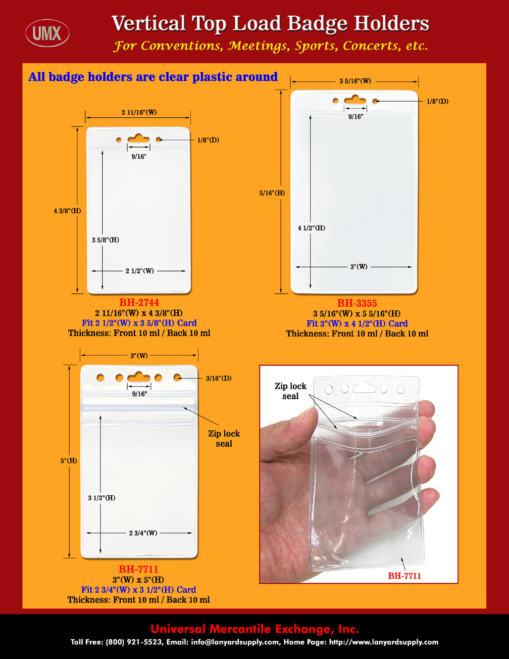 The Most Popular Size Of Vertical Holders For Name Badges And IDs