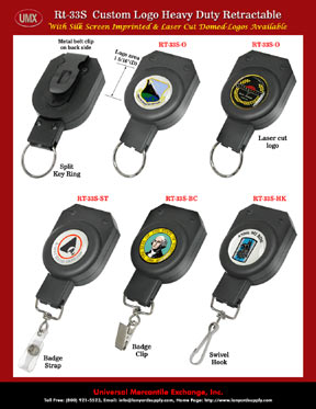 Big Logo For Heavy Duty Custom Retractable Keychain Reels