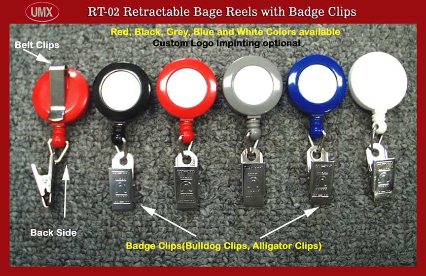 RT-02 Badge clip reels come with ID clips.