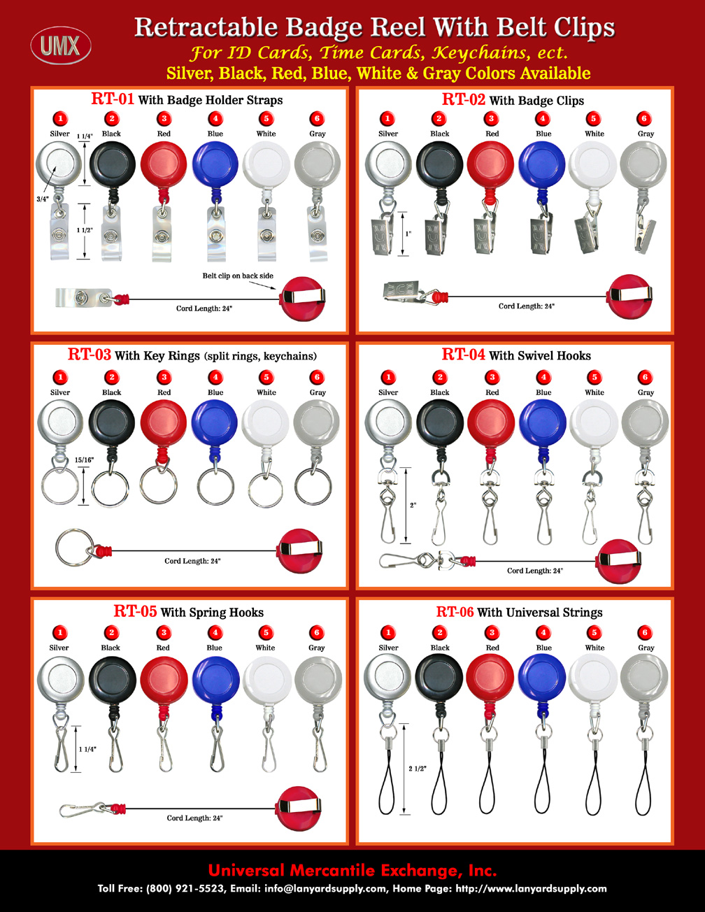 The plain round-shaped retractable badge holders are one of the most popular picks.