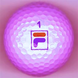 fila purple color logo golf balls - back side