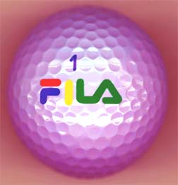 fila purple purple color logo golf balls - front side