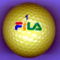 fila yellow color logo golf balls
