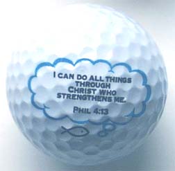 Jesus Mission logo golf balls