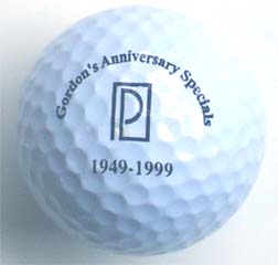 gordons anniversary special - sales promotion logo golf balls