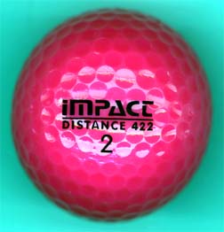 Impact pink color logo golf balls