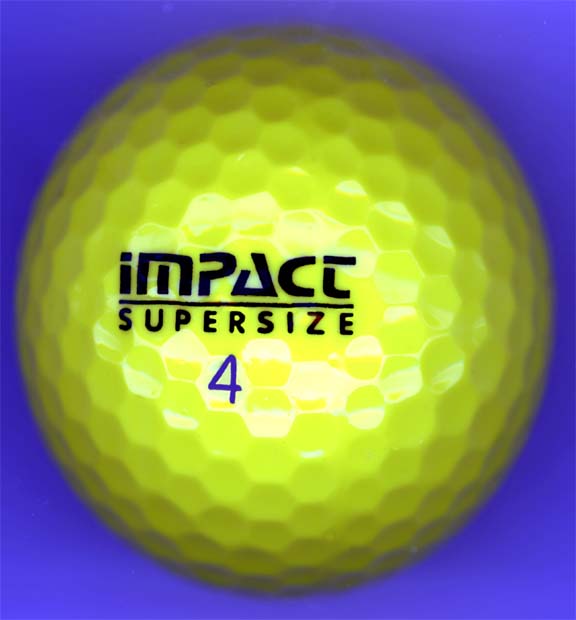 Impact Super Distance yellow color logo golf balls