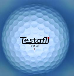 testafli logo golf balls