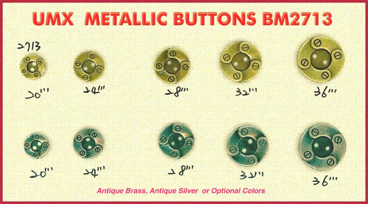 metallic buttons bm2713