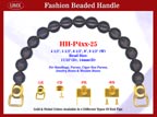 HH-P4xx-25 Stylish Engraved Wood Beads Handles For Fashion Purses, Wooden Cigarbox, Cigar Box Purse or Jewelry Box Handbag