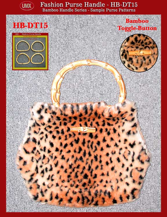 Fashion Designer Handbag and Purse Patterns - D-Shape handles and bamboo
toggle-buttons